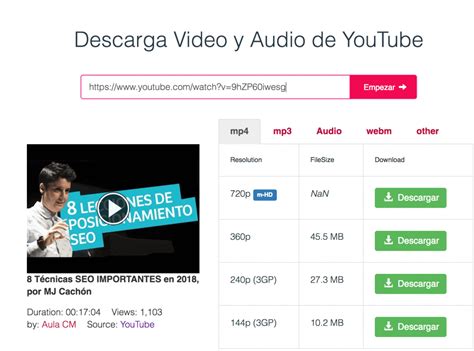 Descargar Videos de YouTube gratis (1080p, 2K, 4K) .